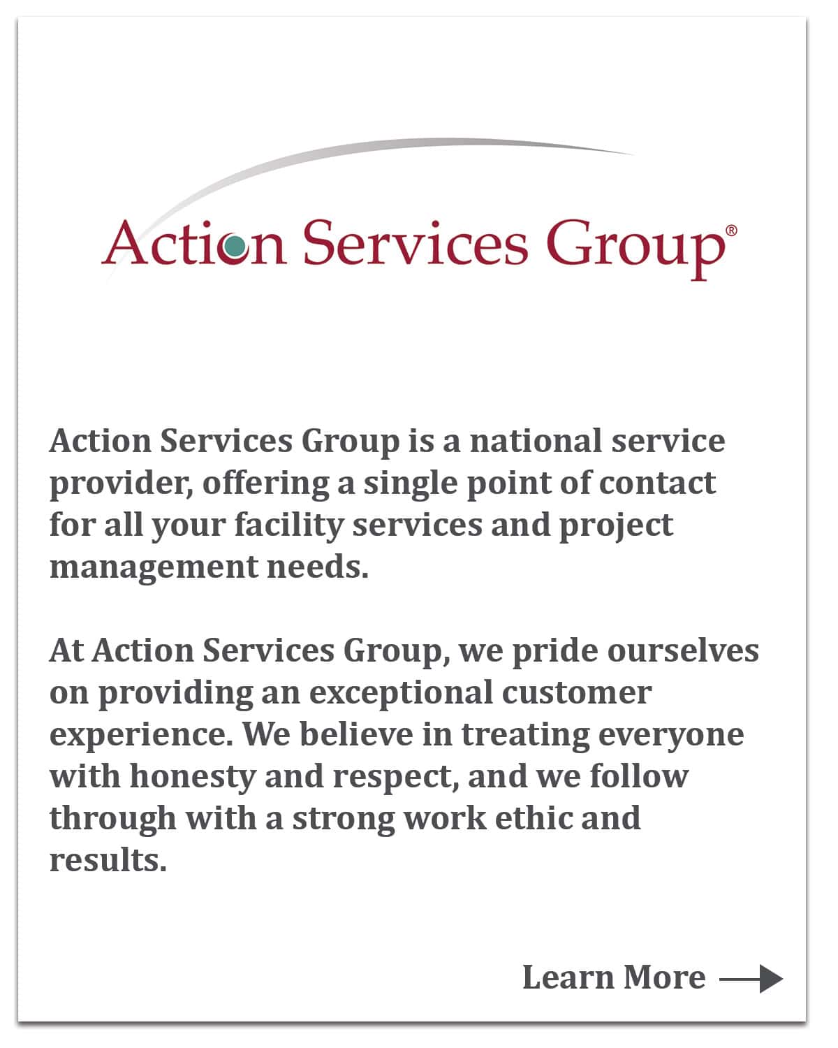 Action Services Group Block for Partner Page