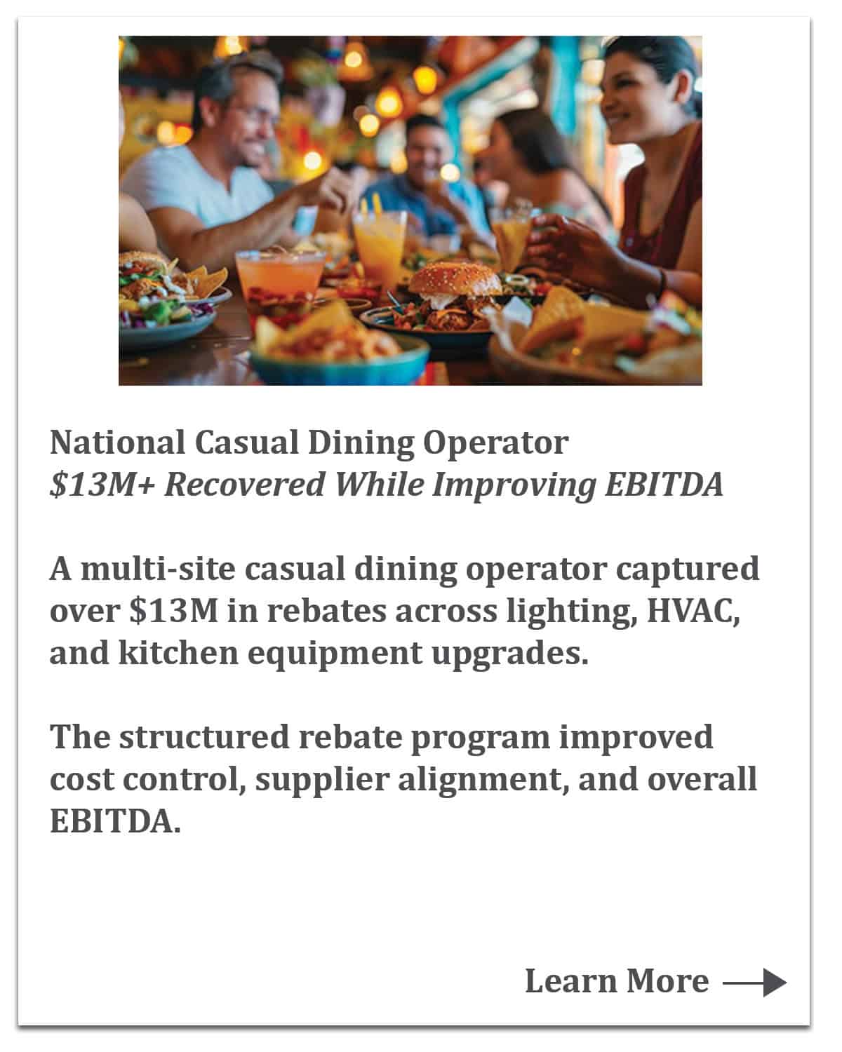 13M Recovered Rebates While Improving EBITDA 13M Recovered Rebates While Improving EBITDA