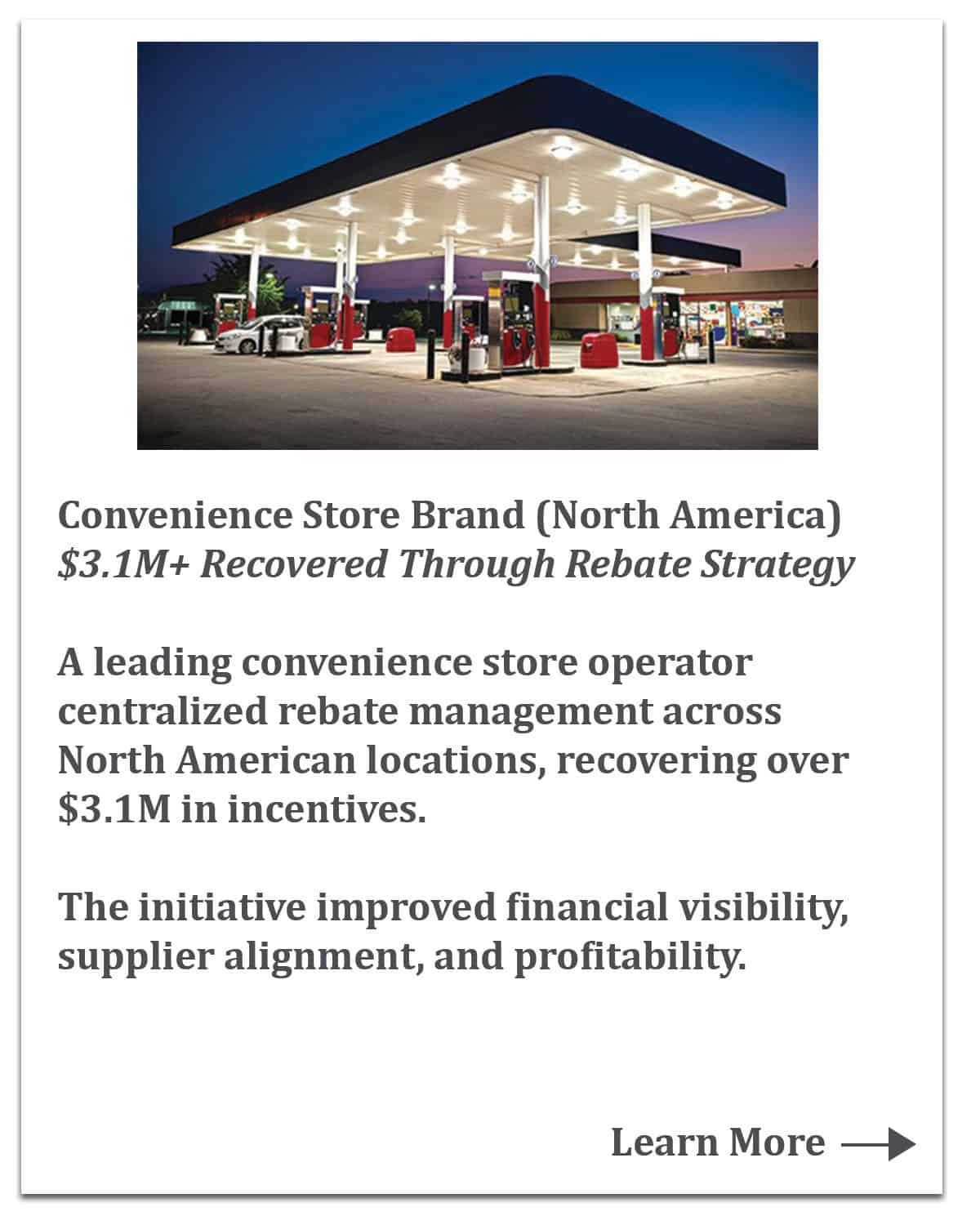 $3.1M Recovered Rebates Through Centralized Strategy $3.1M Recovered Rebates Through Centralized Strategy